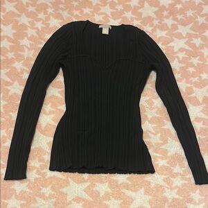 Elegant Black Long Sleeve Top